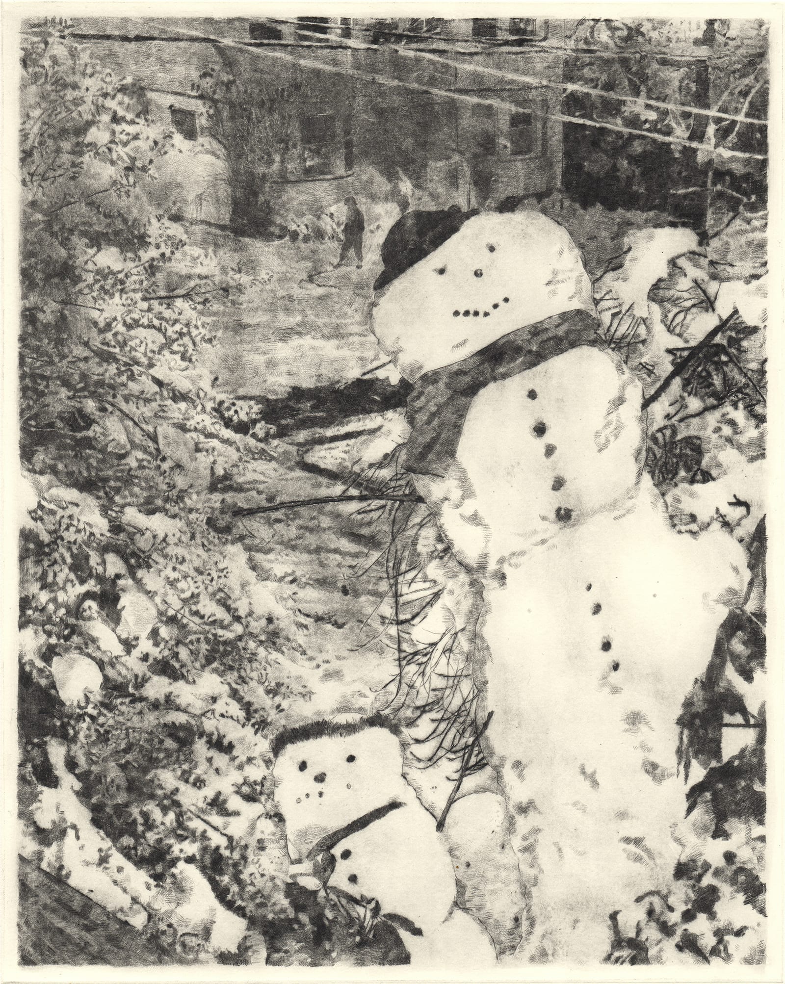 Winter 1 (drypoint etching by Yaemi Shigyo)