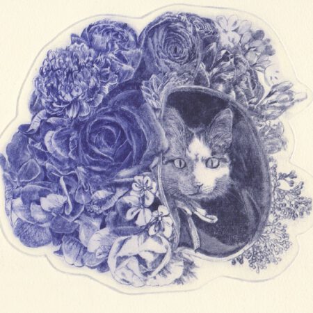 Hachitaro Bouquet postcard (front)