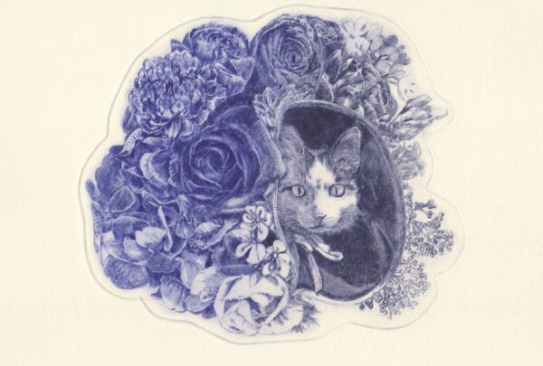 Hachitaro Bouquet postcard (front)