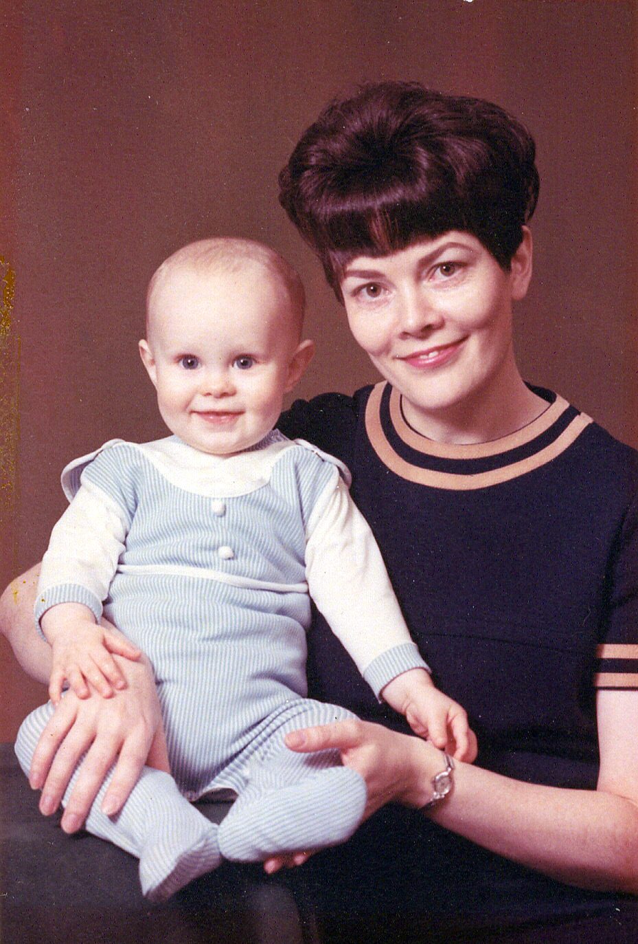 Frances and her son in 1969