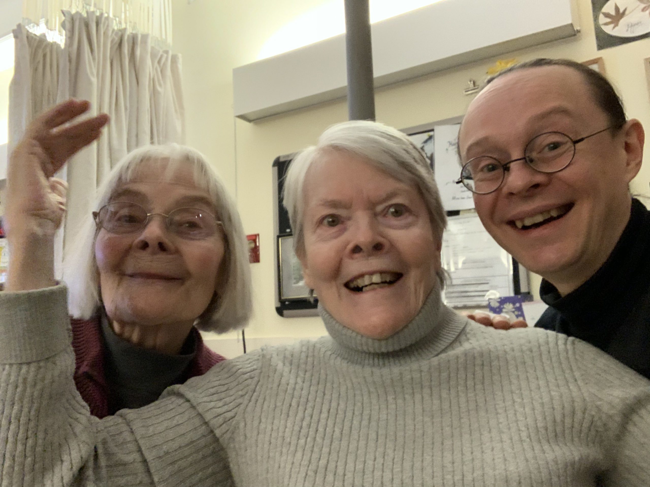 Frances with her sister and son in 2019