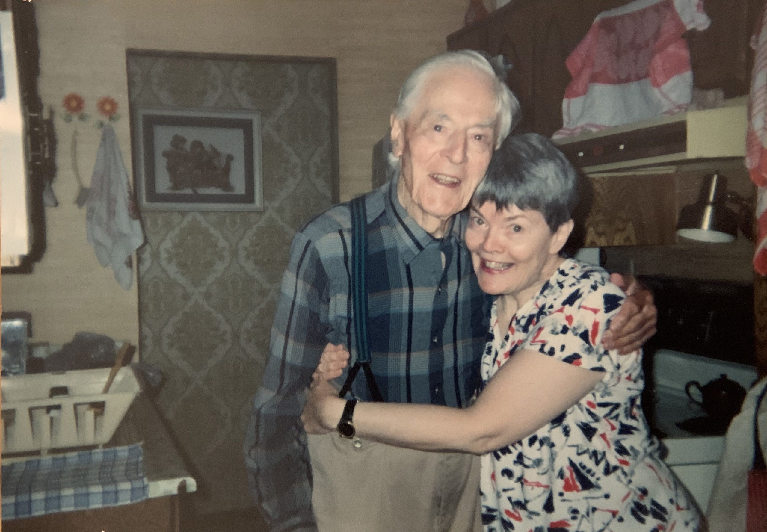 Frances and her father in the 1990s