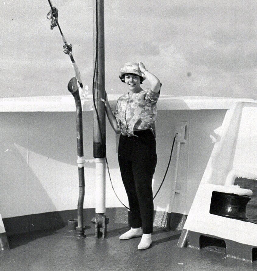 Frances in the South Pacific in 1964