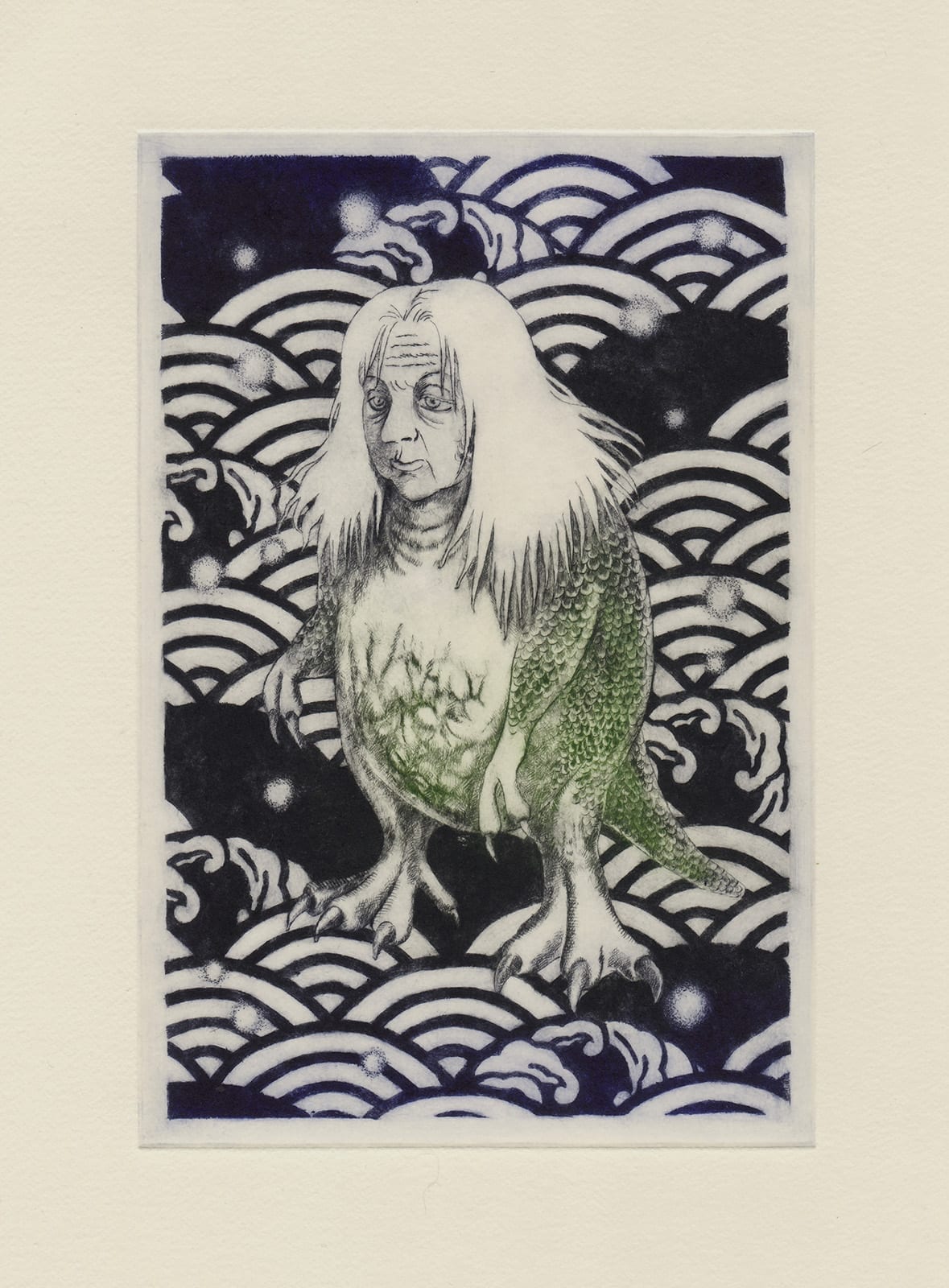 アリエ (drypoint etching by Yaemi Shigyo)